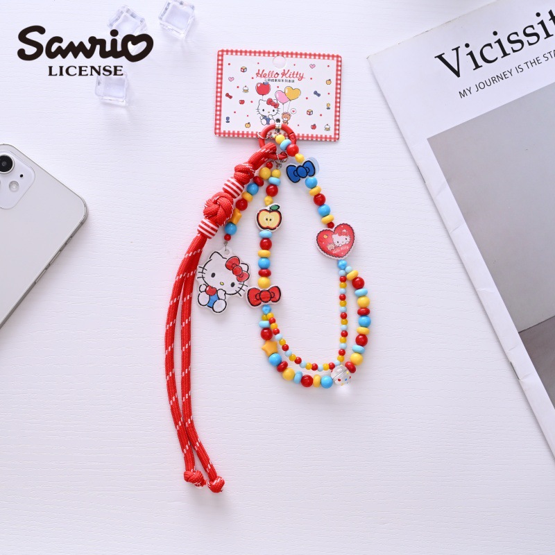 Phone Accessories Ideas - ハローキティ カラフル ラブ ビーズ ストリング クロミ