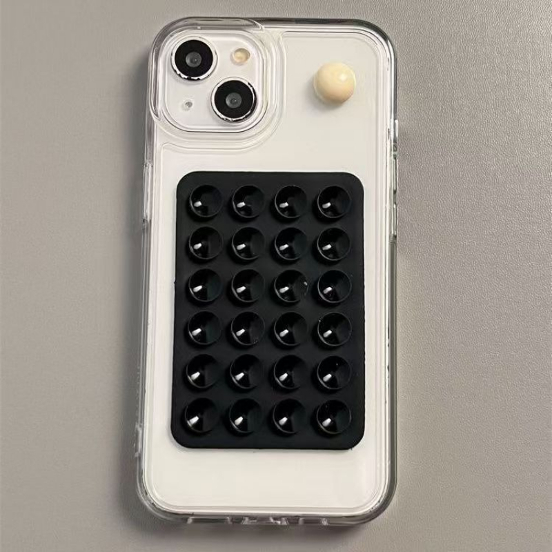 Phone Accessory - シリコン吸着式スマホケースマウント、滑り止め粘着グリップ、シリコン粘着吸盤マウント、強力グリップホルダー（自撮り動画用）