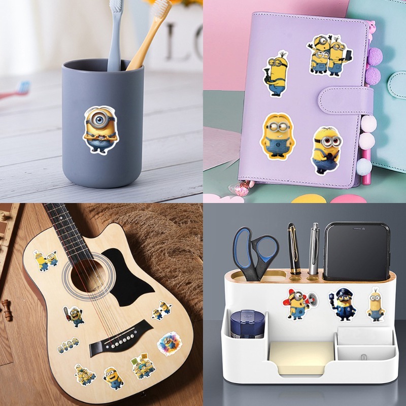 Phone Accessories Ideas - 55枚入りミニオン漫画グラフィティステッカーセット 防水DIYデコレーション スケートボード、ノートパソコン、携帯電話用 かわいいギフトアイデア
