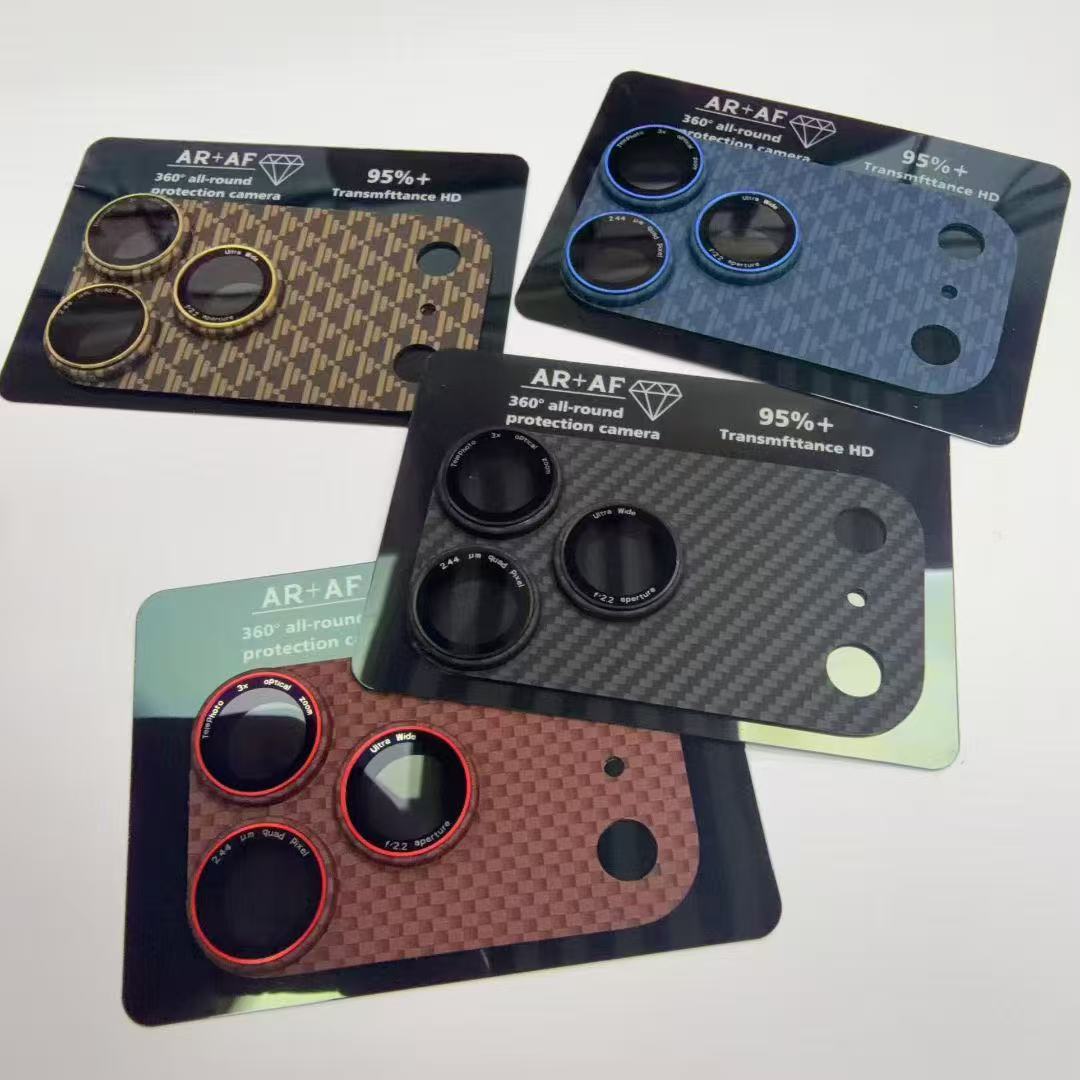 Phone Accessories Box Set - ケブラー炭素繊維製フルカメラレンズプロテクターガラスカバー iPhone 17 Pro Max 17