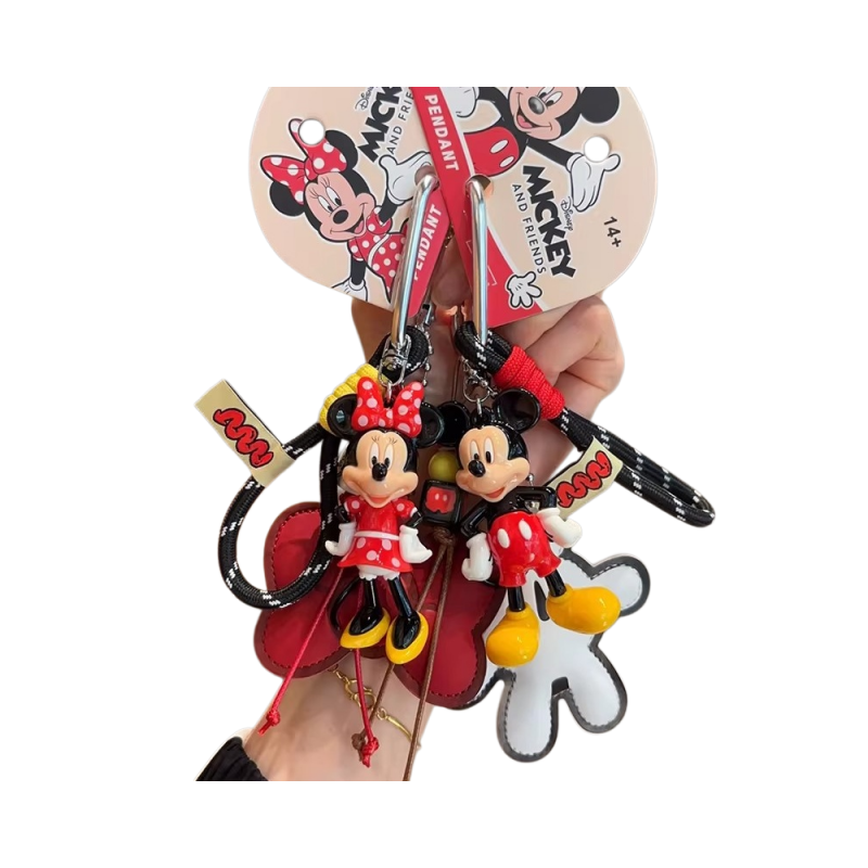 Phone Accessories Ideas - ディズニー純正漫画キーホルダー ミニー人形とドナルドダックのペンダント付き かわいい携帯電話アクセサリー 小さなギフトアイデア