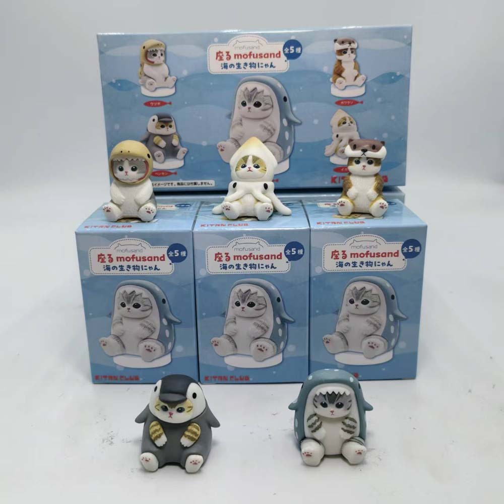 Phone Accessories Doll - モフサンド サメ猫フィギュアおもちゃ ブラインドボックス コスプレ 海洋生物人形 かわいいブラインドバッグ装飾