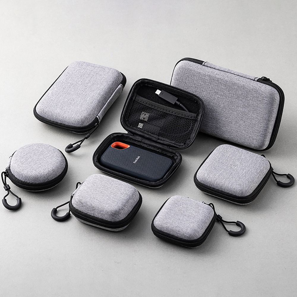 Phone Accessories Usa - 1個入りイヤホン/携帯電話/充電ケーブル用EVA収納バッグ、AirPod Mini用ジッパー付きイヤホンケース、ポータブルデジタルアクセサリー