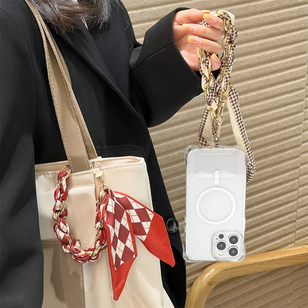 Phone Accessories Usa - 携帯電話用ショートストラップユニバーサルシルクスカーフハンドリストストラップロープバッグチェーンペンダント携帯電話ケースアクセサリー
