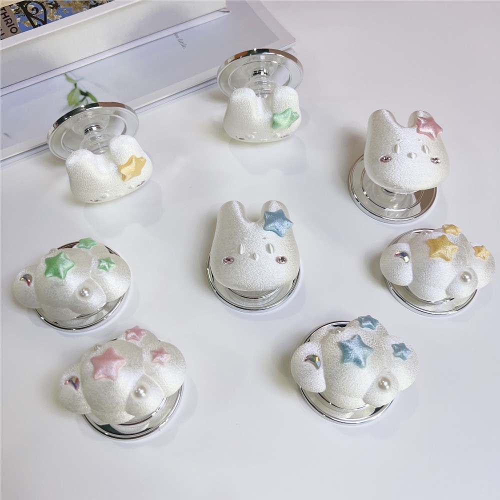 Phone Accessories Cute - 3Dカートゥーンマグネット式携帯電話ポップソケット、滑り止め韓国風グリップトック、かわいいデスクトップ携帯電話キックスタンド、モバイルフォンエアバッグブラケットスタンド