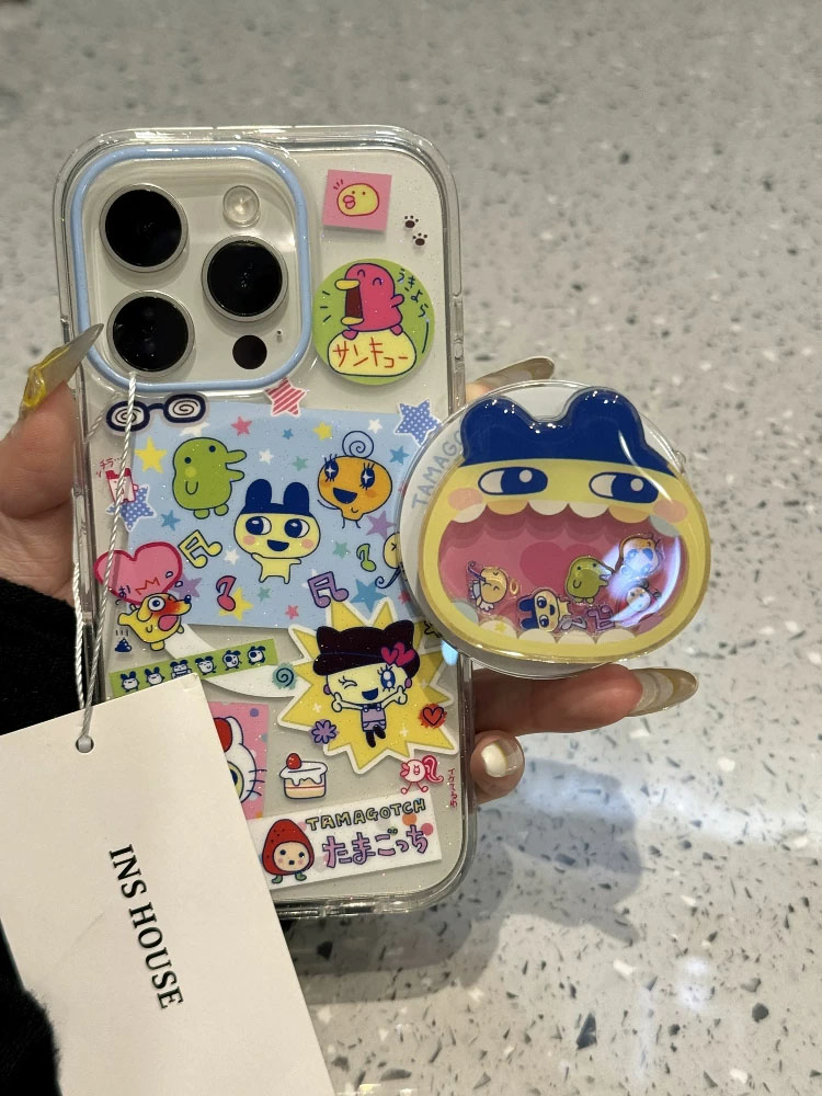 Phone Accessories Box Set - 2026年新型たまごっちフォンケーススタンドは、iPhone 16 Pro、Apple 15フォンケース、14シングルシェル、Apple 15 Pro