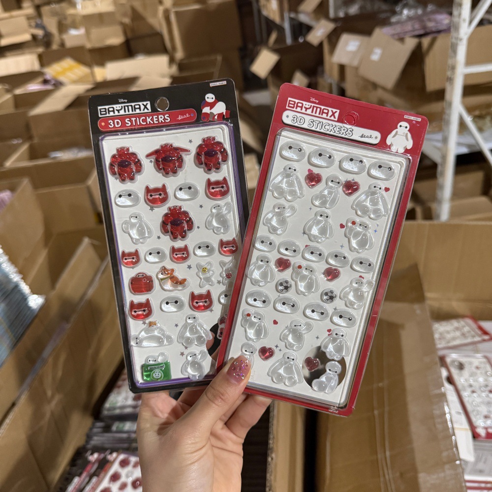 Phone Accessories Diy - 2 個ビッグヒーロー 6 ベイマックス 3D レリーフクリスタルステッカー漫画ハンドアカウント