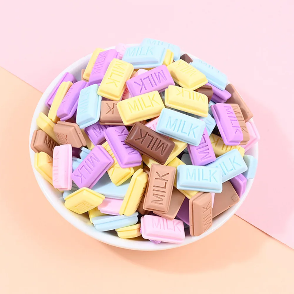 Phone Accessories Doll - 創造的な日曜大工の携帯電話ケース,キャンディー,ミルク,チョコレート,フラットバック,装飾アクセサリー,人形のオーナメント,10個
