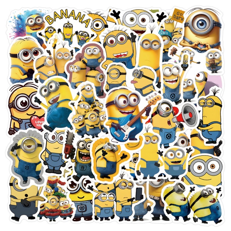 55枚入りミニオン漫画グラフィティステッカーセット 防水DI - Phone Accessories Ideas のレビューと価格