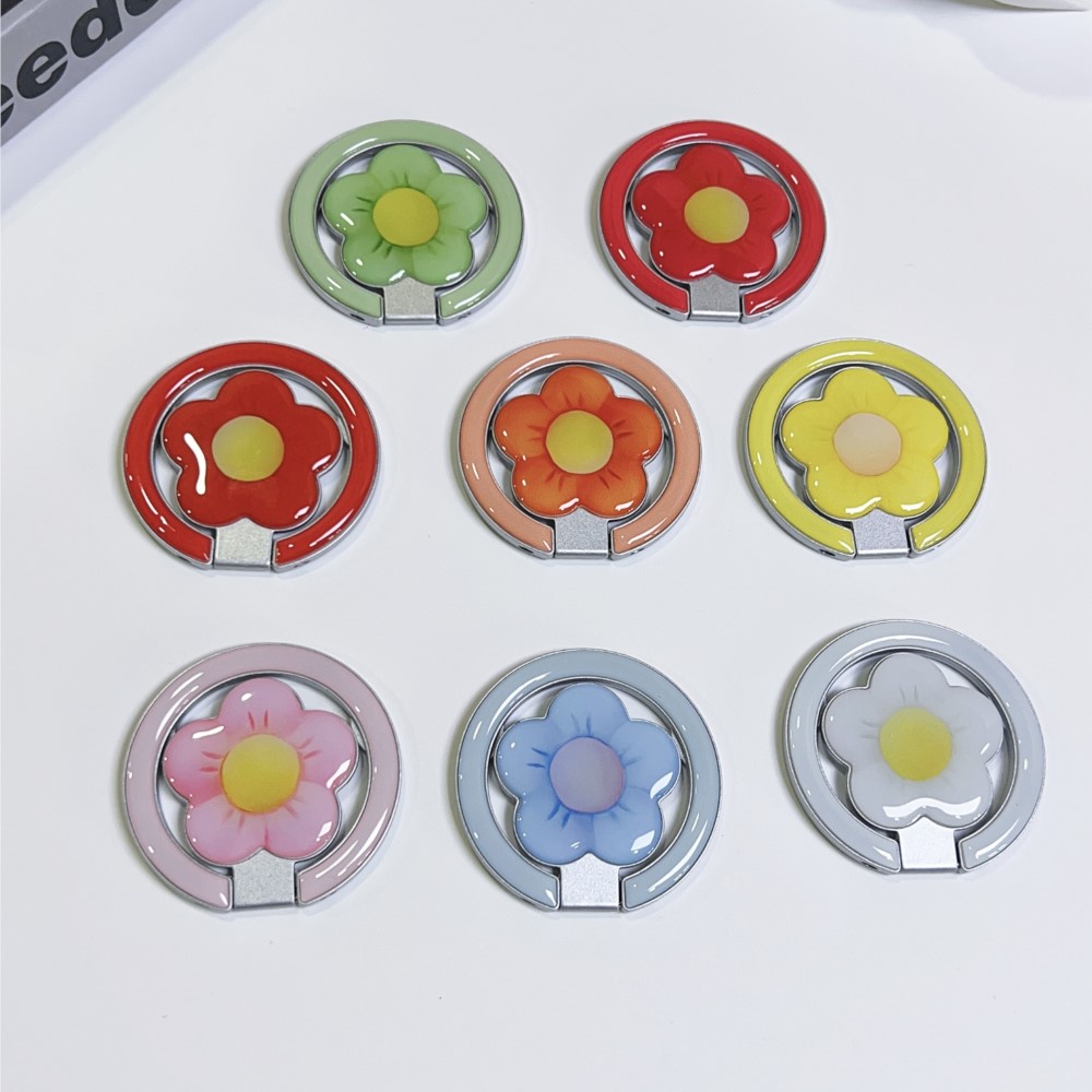 花型マグネット式折りたたみキックスタンド付きスマホリングホル - Phone Accessories Cute のレビューと価格