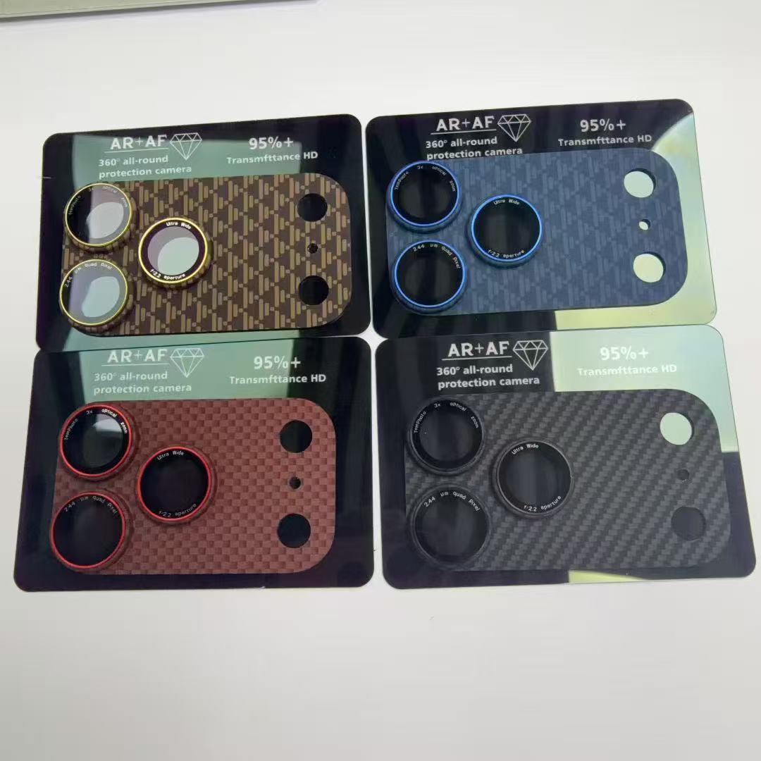 ケブラー炭素繊維製フルカメラレンズプロテクターガラスカバー  - Phone Accessories Box Set のレビューと価格