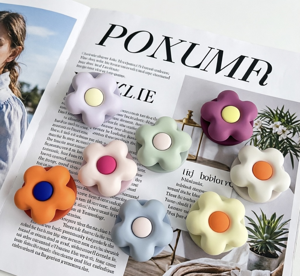 フラワーマグネティックポップソケットエアバッグフォンスタンド - Phone Accessories Cute のレビューと価格