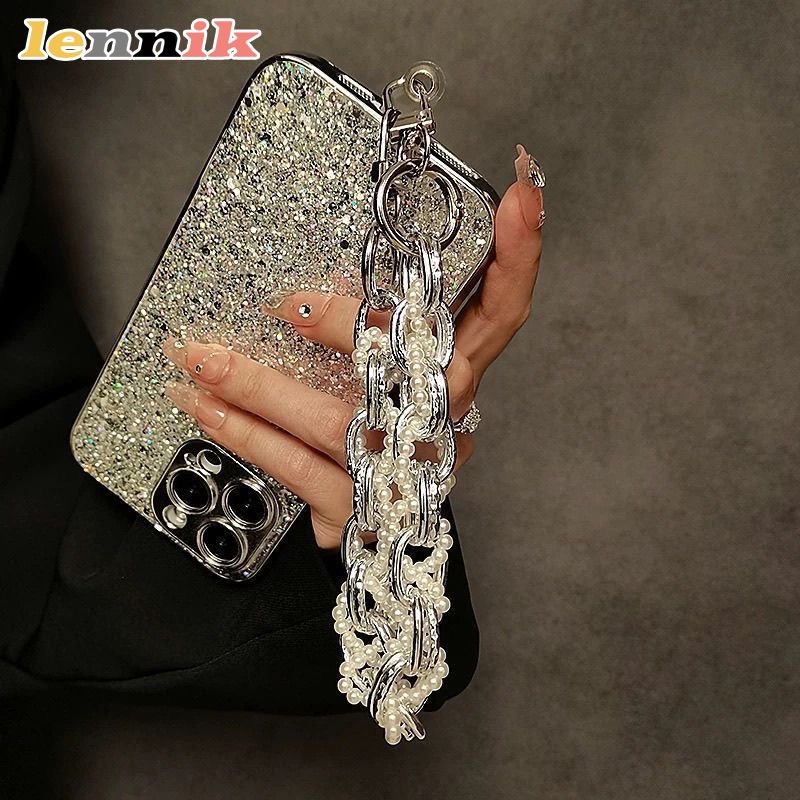 DIYパール携帯ストラップ、手作り織り紐、リング付き、女の子 - Phone Accessories Ideas のレビューと価格