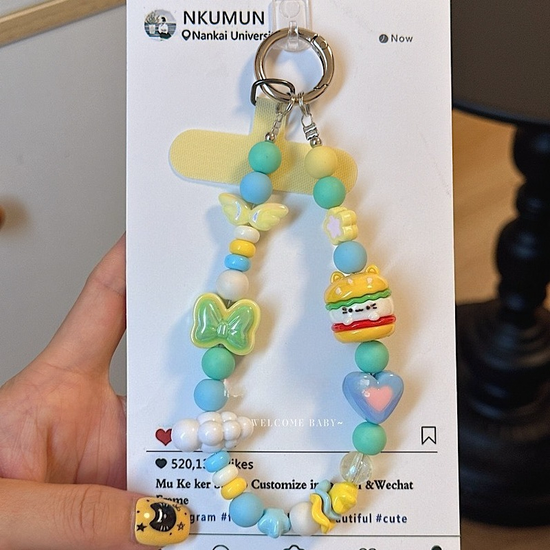 ドーパミンカラフルビーズフォンチェーンキュートガーリーチャー - Phone Accessories Ideas のレビューと価格