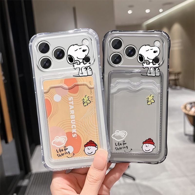 アニメ スヌーピー ソフトカードスロットポケット付きスマホケ - Phone Accessories Box Set のレビューと価格