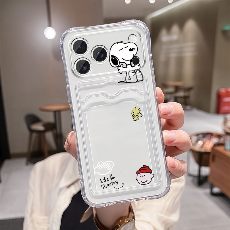 アニメ スヌーピー ソフトカードスロットポケット付きスマホケ - Phone Accessories Box Set のレビューと価格