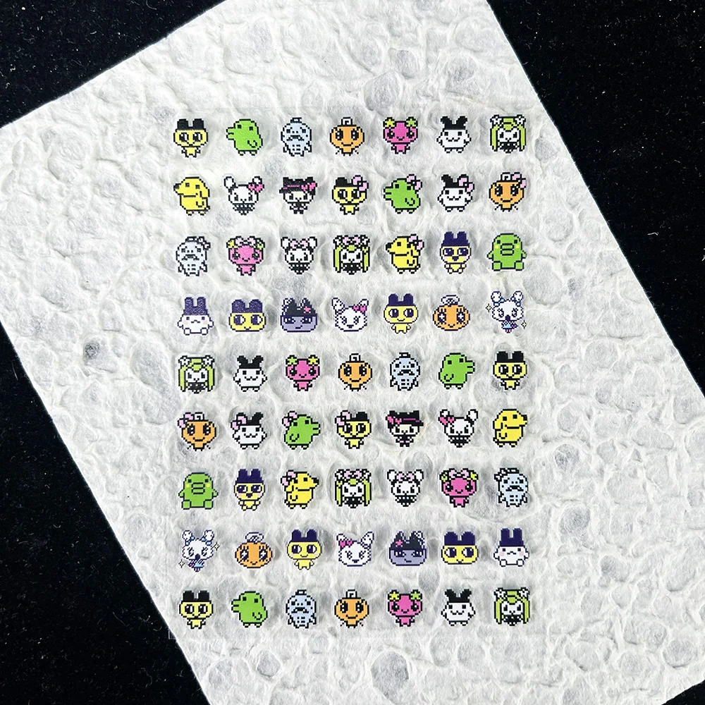 かわいいゲーム進化電子ペットステッカーネイルアートかわいい動 - Phone Accessories Diy のレビューと価格