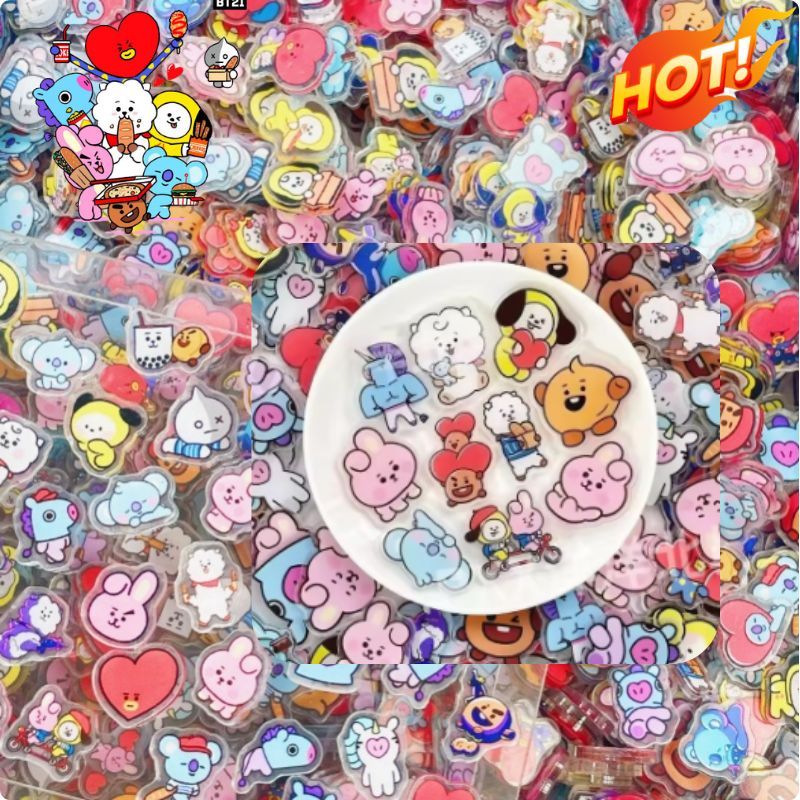 100個入り ミニBT21アクリルプレート DIYアクセサリ - Phone Accessories Diy のレビューと価格