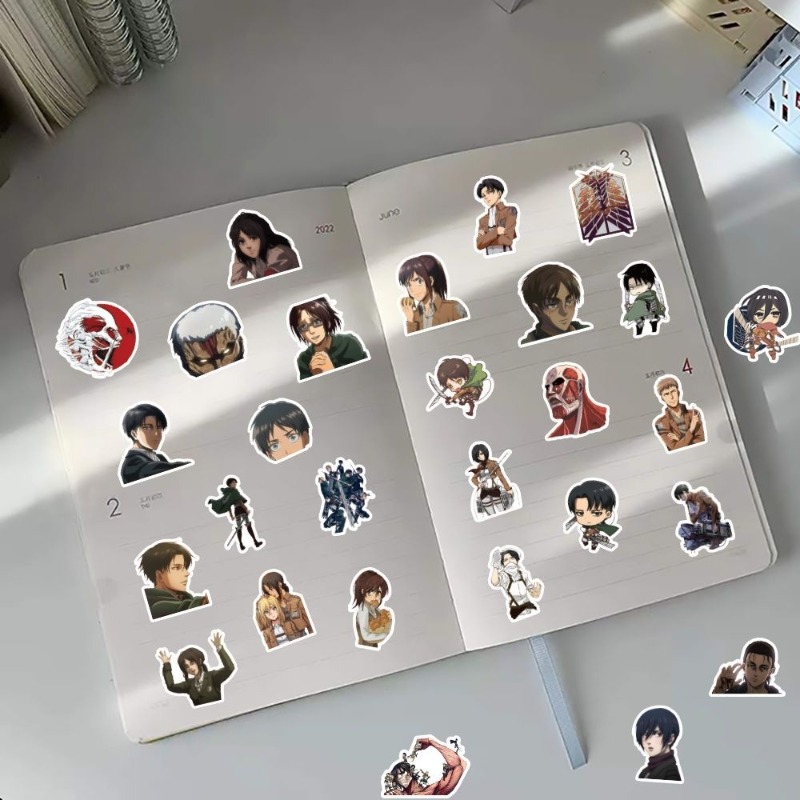 60枚入り 進撃の巨人 アニメステッカー かわいい 防水デカ - Phone Accessories Cute のレビューと価格