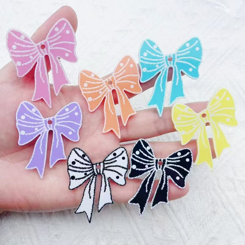 10個のトレンディな新しいマルチカラーアクリルプリントボウバ - Phone Accessories Usa のレビューと価格