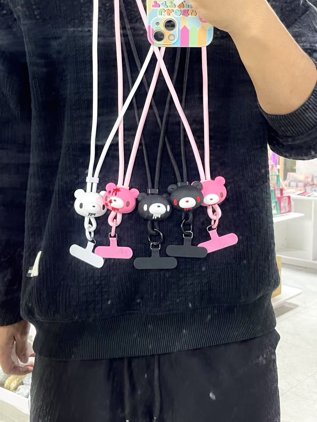 キュート＆エッジィな3Dクマの携帯電話ストラップ、マルチカラ - Phone Accessories Ideas のレビューと価格