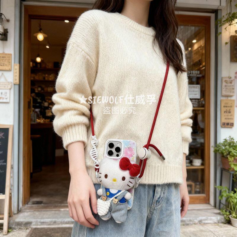 かわいいハローキティ人形電話バッククリップクロスボディストラ - Phone Accessories Doll のレビューと価格