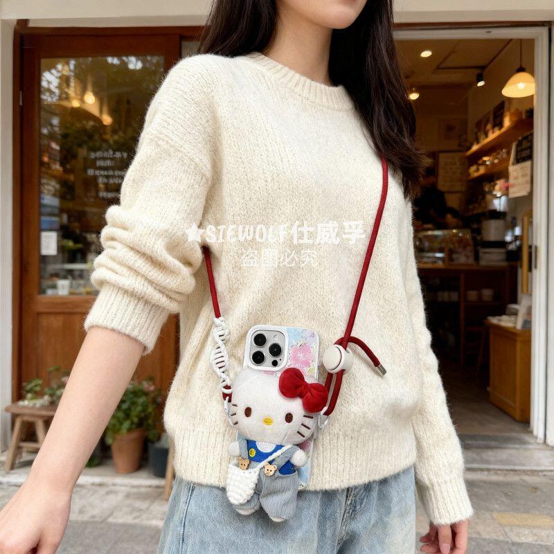 かわいいハローキティ人形電話バッククリップクロスボディストラ - Phone Accessories Doll のレビューと価格