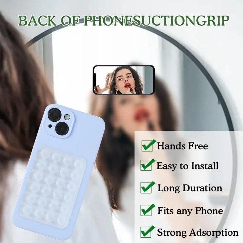 シリコン吸盤式スマホホルダー 多機能吸盤壁掛けスタンド 正方 - Phone Accessory のレビューと価格