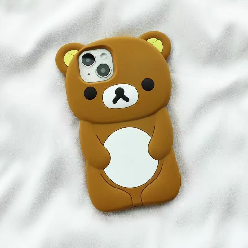 リラックマ シリコン製スマホケース 可愛い漫画風 全面保護  - Phone Accessories Box Set のレビューと価格