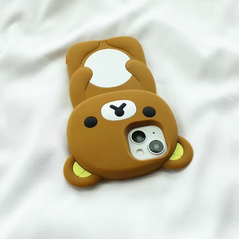 リラックマ シリコン製スマホケース 可愛い漫画風 全面保護  - Phone Accessories Box Set のレビューと価格