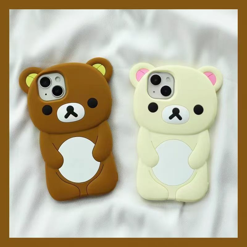 リラックマ シリコン製スマホケース 可愛い漫画風 全面保護  - Phone Accessories Box Set のレビューと価格