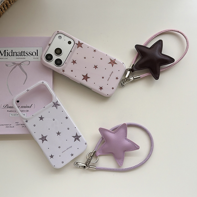 韓国のかわいい星柄スマホケース iPhone 17 Pro  - Phone Accessories Cute のレビューと価格