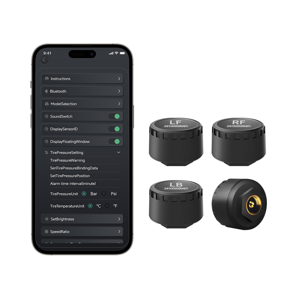 車 TPMS 4 センサー Bluetooth タイヤ空気圧 - Phone Accessories App のレビューと価格