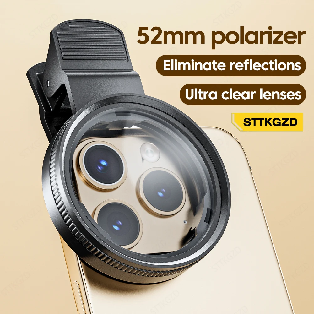 新しい52mm CPL携帯電話レンズフィルターレンズクリップ - Phone Accessories Usa のレビューと価格